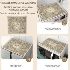 The Blissful Bath Badezimmer-Floral Washing Machine Cover - Retro Home Decor Mat