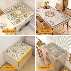 The Blissful Bath Badezimmer-Floral Washing Machine Cover - Retro Home Decor Mat