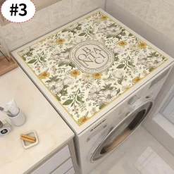 The Blissful Bath Badezimmer-Floral Washing Machine Cover - Retro Home Decor Mat