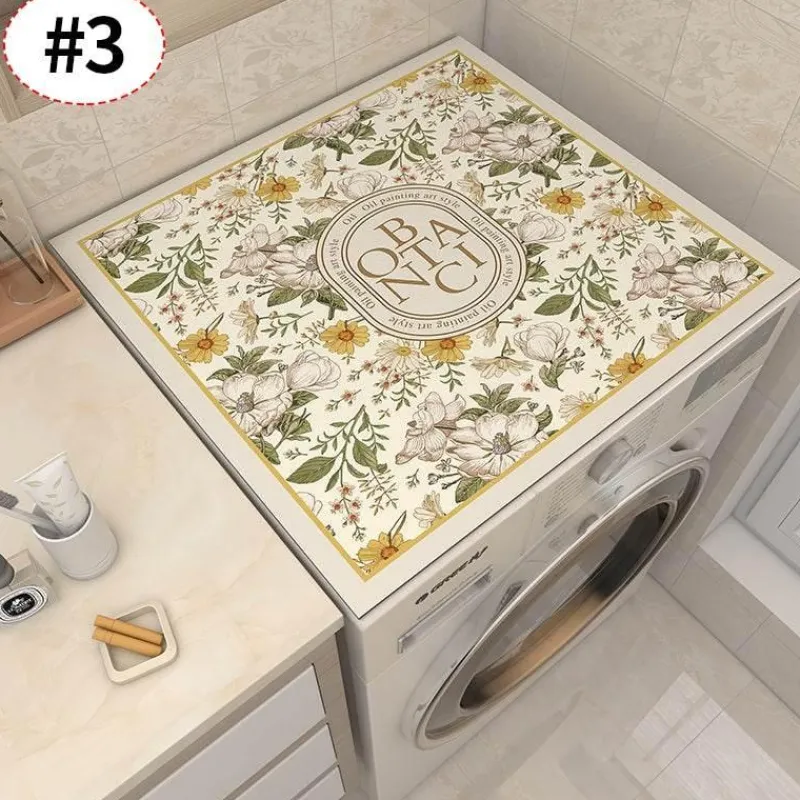 The Blissful Bath Badezimmer-Floral Washing Machine Cover - Retro Home Decor Mat