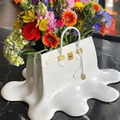 Adventure Basecamp Camping Im Freien|Outdoor & Garten-Florale Schmelzvase – Einzigartiger Wohndekor-Akzent