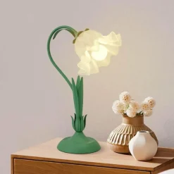 Glow u0026 Shade Beleuchtung-Florale Tischlampe - Elegantes romantisches Nachtlicht