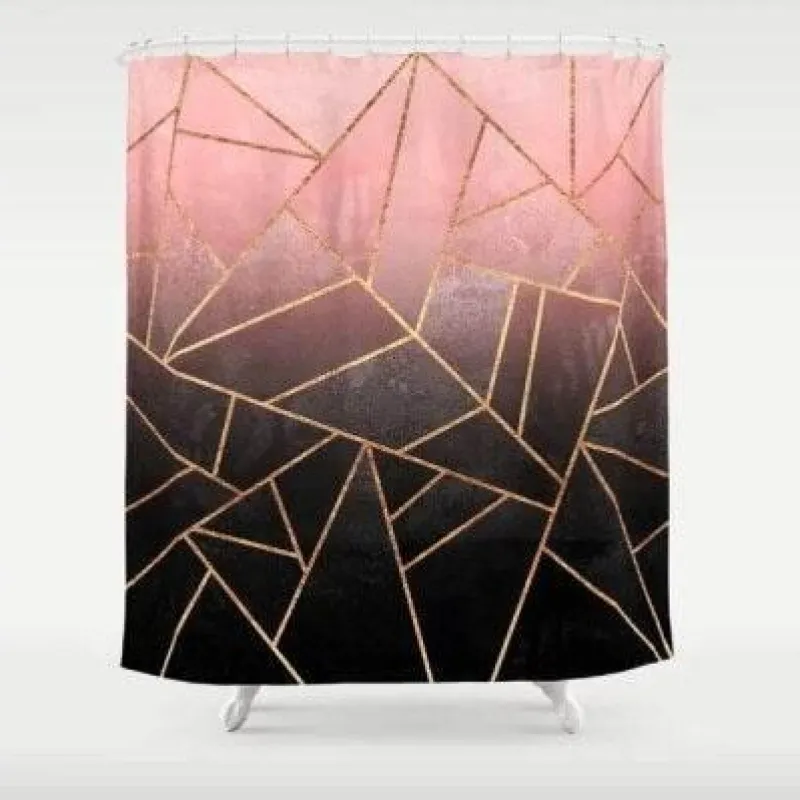 Aqua Essence Badezimmer-Floraler Duschvorhang - Elegantes Venuskuss Badezimmerdekor