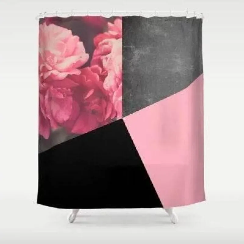 Aqua Essence Badezimmer-Floraler Duschvorhang - Elegantes Venuskuss Badezimmerdekor