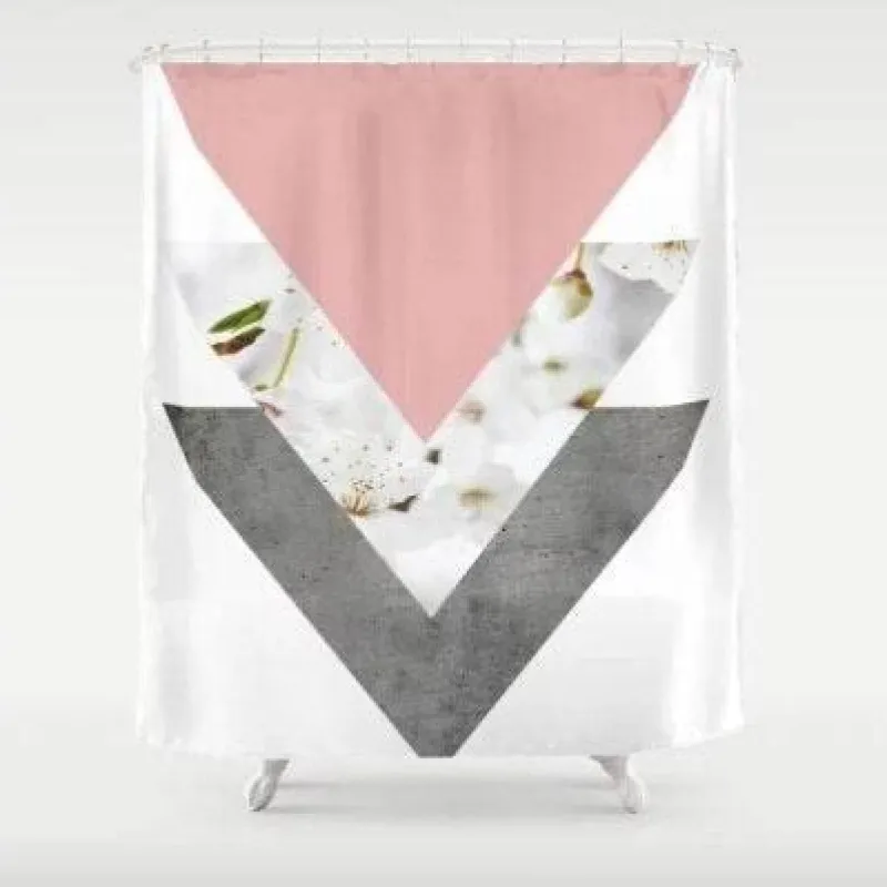 Aqua Essence Badezimmer-Floraler Duschvorhang - Elegantes Venuskuss Badezimmerdekor