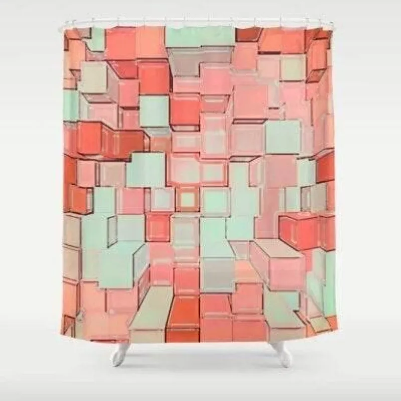 Aqua Essence Badezimmer-Floraler Duschvorhang - Elegantes Venuskuss Badezimmerdekor