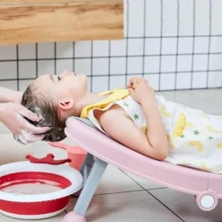 Aqua Essence Badezimmer-Foldable Ergonomic Head Washing Chair - Kid-Friendly Hair Wash Seat