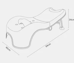 Aqua Essence Badezimmer-Foldable Ergonomic Head Washing Chair - Kid-Friendly Hair Wash Seat