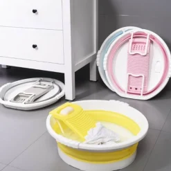 The Blissful Bath Badezimmer-Foldable Mini Laundry Basin - Compact Washing Tub for Home Use