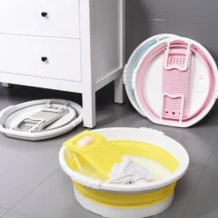 The Blissful Bath Badezimmer-Foldable Mini Laundry Basin - Compact Washing Tub for Home Use
