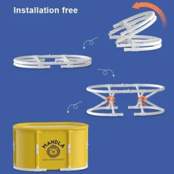 The Blissful Bath Badezimmer-Foldable Space-Saver Bathtub - Home Relaxation Essential