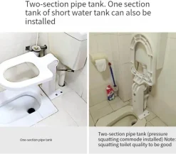 The Blissful Bath Badezimmer-Foldable Squat Toilet Seat Holder - Comfortable Easy to Use