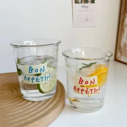 Plates u0026 More Küche & Esszimmer-Französischer Glasbecher – 320 ml Eiskaffee-Saftbecher