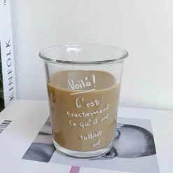 Plates u0026 More Küche & Esszimmer-Französischer Glasbecher – 320 ml Eiskaffee-Saftbecher