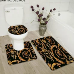 Aqua Essence Badezimmer-French Touch Duschvorhang-Set – Elegantes Badezimmerdekor