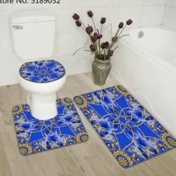 Aqua Essence Badezimmer-French Touch Duschvorhang-Set – Elegantes Badezimmerdekor