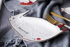 The Culinary Kit Küche & Esszimmer-Frühstücksteller mit Tiermotiven – Niedliches Keramikgeschirr