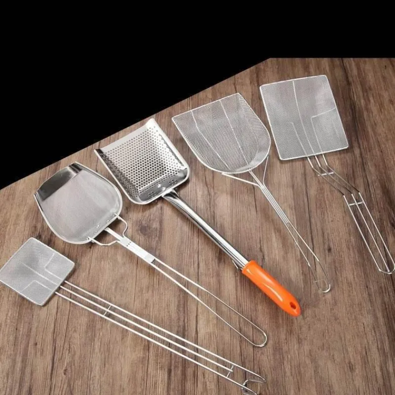 The Culinary Kit Küche & Esszimmer-Frittierspatel aus Edelstahl – Sieb-Kochwerkzeug zum Frittieren und Abtropfen