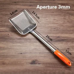 The Culinary Kit Küche & Esszimmer-Frittierspatel aus Edelstahl – Sieb-Kochwerkzeug zum Frittieren und Abtropfen