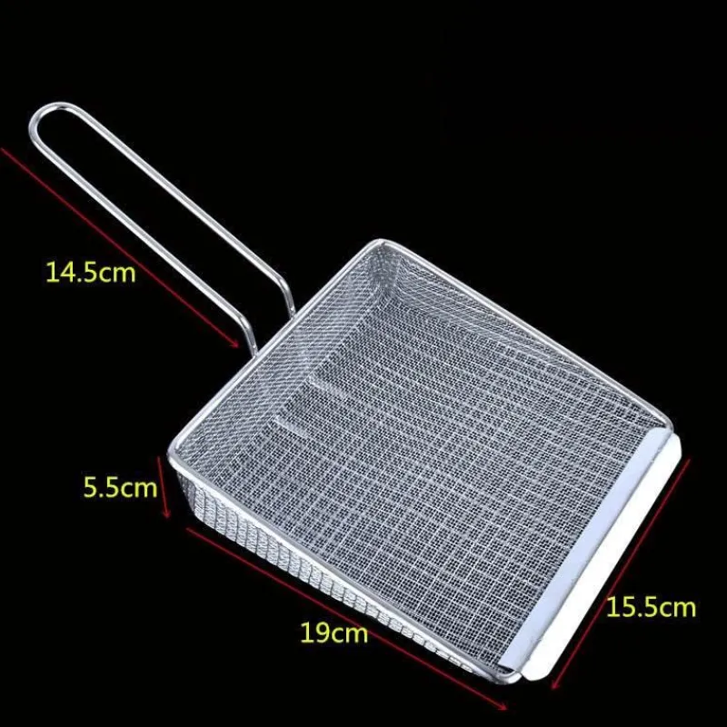 The Culinary Kit Küche & Esszimmer-Frittierspatel aus Edelstahl – Sieb-Kochwerkzeug zum Frittieren und Abtropfen