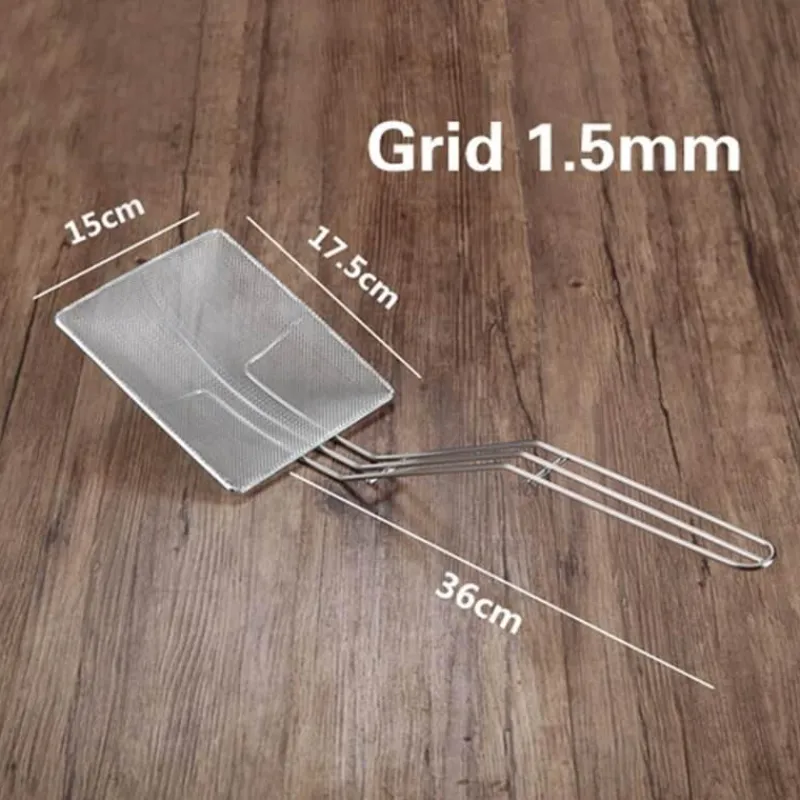 The Culinary Kit Küche & Esszimmer-Frittierspatel aus Edelstahl – Sieb-Kochwerkzeug zum Frittieren und Abtropfen