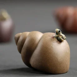 Little Nest Küche & Esszimmer-Frosch-Kung-Fu-Teefiguren – süßes Sammler-Teedekor