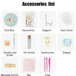 Kinder The Decor Haven Kinderwagen & Zubehör-Fußabdruck-Set für Neugeborene – Erinnerungs-Set für Babys