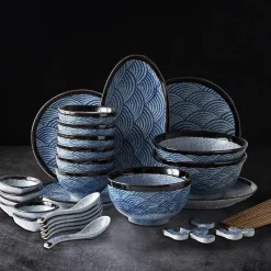 Elegance at the Table Küche & Esszimmer-Fuji Porzellan-Geschirrset – Elegantes Geschirrset