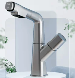 The Blissful Bath Badezimmer-Futuristic Rotating Pull-Out Kitchen Faucet - Modern European Design