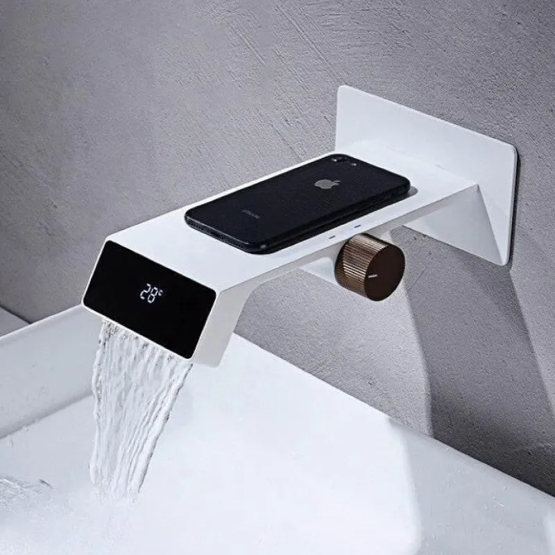 Tranquil Waters Gadgets Für Zuhause|Badezimmer-Futuristischer Badezimmerhahn mit Digitalanzeige – Hochwertige Waschbeckenarmatur
