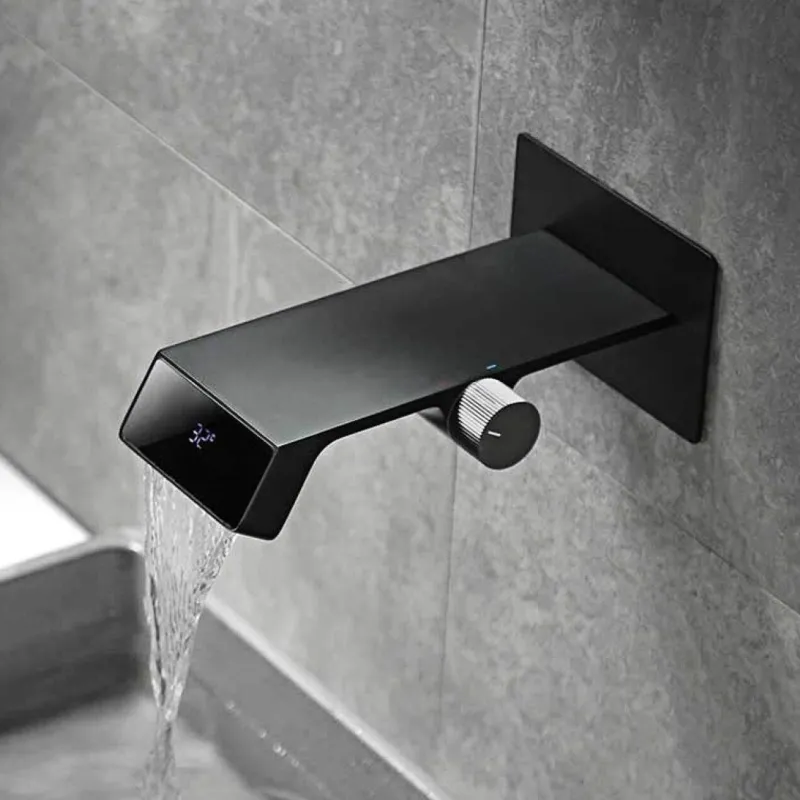 Tranquil Waters Gadgets Für Zuhause|Badezimmer-Futuristischer Badezimmerhahn mit Digitalanzeige – Hochwertige Waschbeckenarmatur