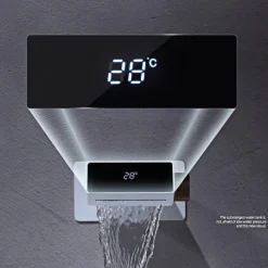 Tranquil Waters Gadgets Für Zuhause|Badezimmer-Futuristischer Badezimmerhahn mit Digitalanzeige – Hochwertige Waschbeckenarmatur