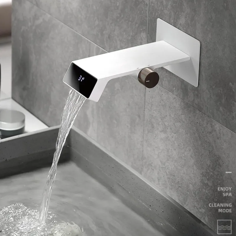 Tranquil Waters Gadgets Für Zuhause|Badezimmer-Futuristischer Badezimmerhahn mit Digitalanzeige – Hochwertige Waschbeckenarmatur