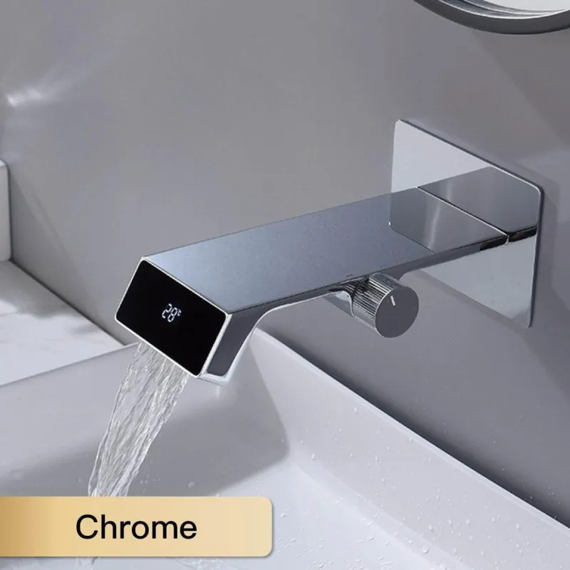 Tranquil Waters Gadgets Für Zuhause|Badezimmer-Futuristischer Badezimmerhahn mit Digitalanzeige – Hochwertige Waschbeckenarmatur