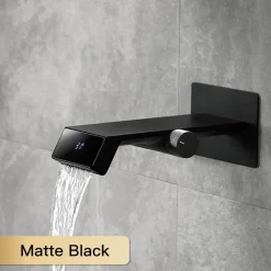 Tranquil Waters Gadgets Für Zuhause|Badezimmer-Futuristischer Badezimmerhahn mit Digitalanzeige – Hochwertige Waschbeckenarmatur