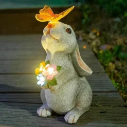 Adventure Basecamp Camping Im Freien|Outdoor & Garten-Gartenlicht - Schmetterlingsblumenhasen-Dekor