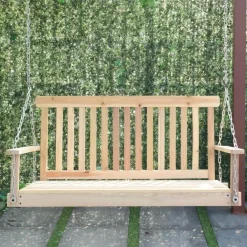 Nomad Gear Camping Im Freien|Outdoor-Artikel-Gartenschaukelbank aus Naturholz – 1,22 m hohe Sitzgelegenheiten im Freien