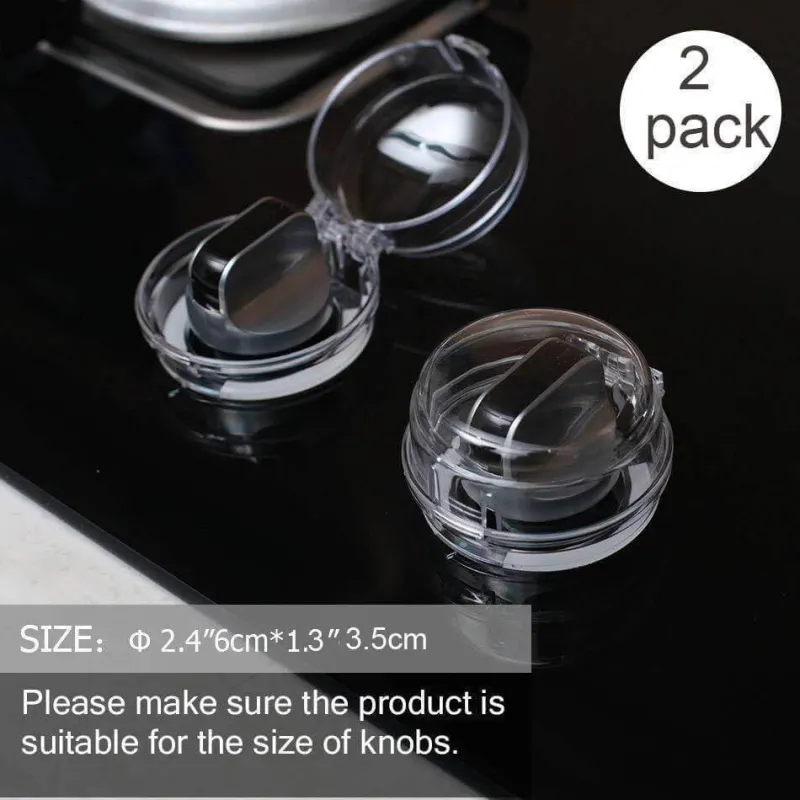 Deco Küche & Esszimmer-Gasschalterabdeckungen für Kinder – 2er-Pack Sicherheitszubehör