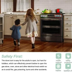 Deco Küche & Esszimmer-Gasschalterabdeckungen für Kinder – 2er-Pack Sicherheitszubehör