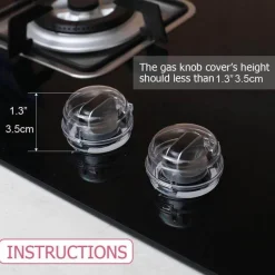 Deco Küche & Esszimmer-Gasschalterabdeckungen für Kinder – 2er-Pack Sicherheitszubehör