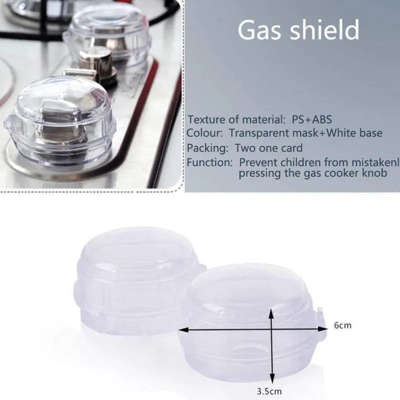 Deco Küche & Esszimmer-Gasschalterabdeckungen für Kinder – 2er-Pack Sicherheitszubehör