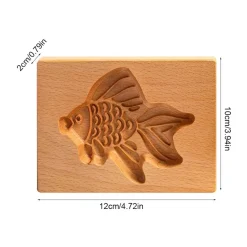 The Culinary Kit Küche & Esszimmer-Gebäckbackform aus Holz – süßes Backwerkzeug für Gebäck