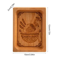 The Culinary Kit Küche & Esszimmer-Gebäckbackform aus Holz – süßes Backwerkzeug für Gebäck