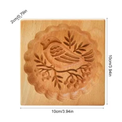 The Culinary Kit Küche & Esszimmer-Gebäckbackform aus Holz – süßes Backwerkzeug für Gebäck