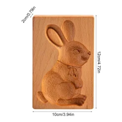 The Culinary Kit Küche & Esszimmer-Gebäckbackform aus Holz – süßes Backwerkzeug für Gebäck