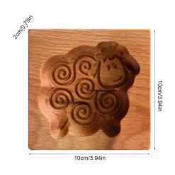 The Culinary Kit Küche & Esszimmer-Gebäckbackform aus Holz – süßes Backwerkzeug für Gebäck