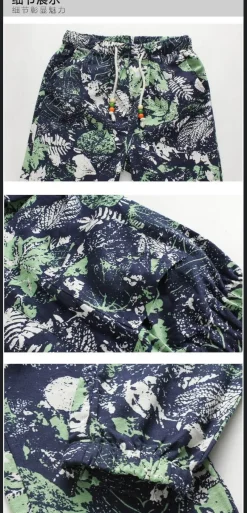 Herren Heritage Threads Herrenbekleidung-Geblümte Herren Sommerhose - Stilvolle Printhose