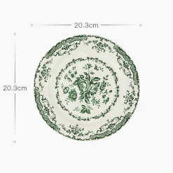 Elegance at the Table Küche & Esszimmer-Geblümter Essteller - Keramikgeschirr mit Rosendruck