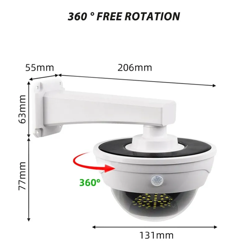 Trail u0026 Beyond Camping Im Freien|Outdoor-Artikel-Gefälschte Solar-Überwachungskamera für den Außenbereich – wasserdichte Überwachungsattrappe