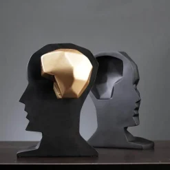 Accent Haven Wohndeko-Gehirn-Skulptur-Kunst – Kreatives Wohndekor-Stück
